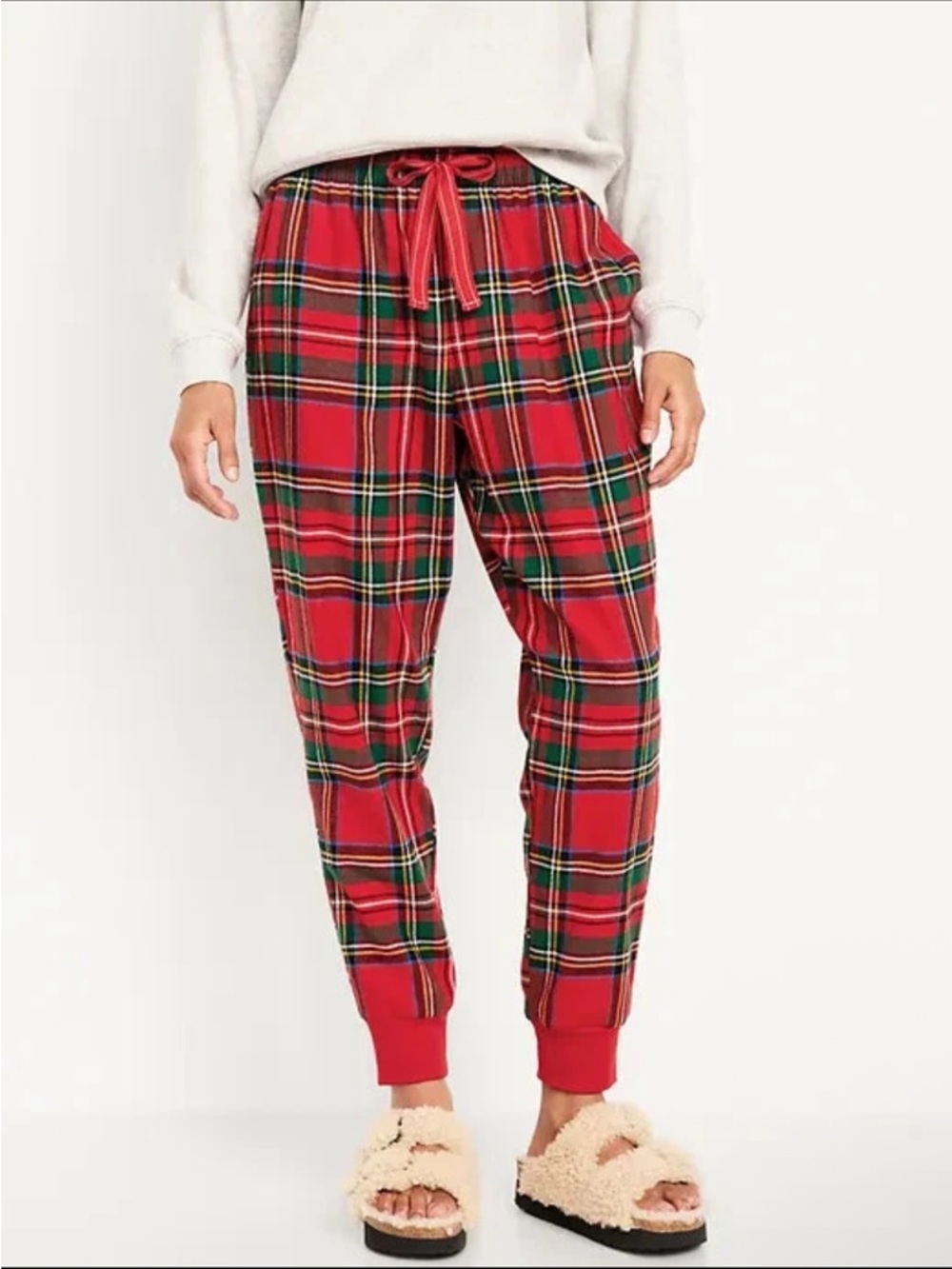 Old Navy Red, Green and Navy Plaid Joggers NWT - Size XL